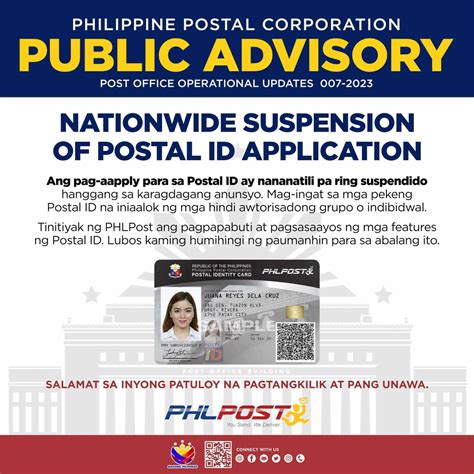 postal id suspension